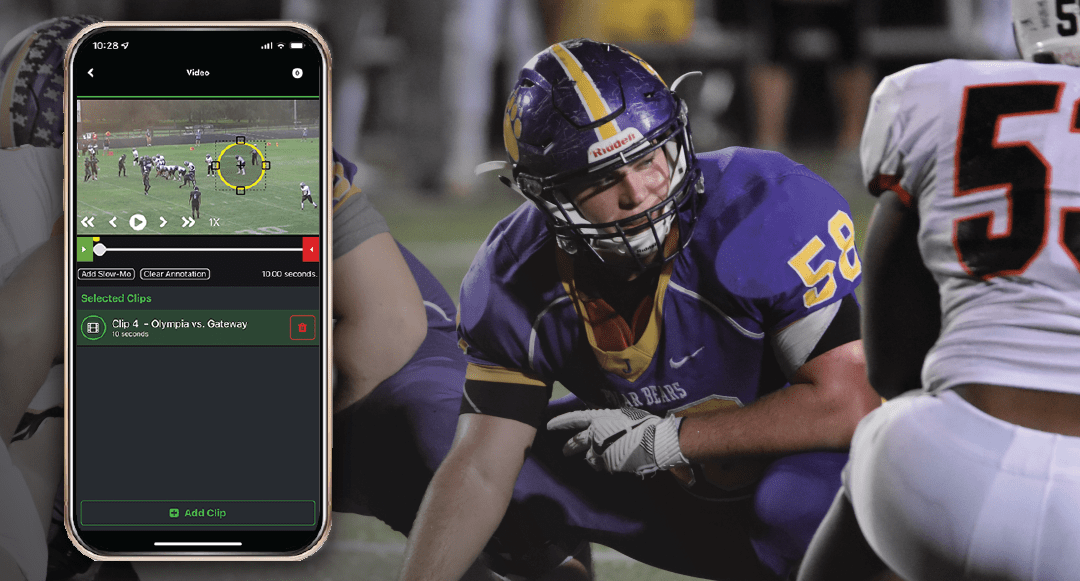 iPhone with football game-film